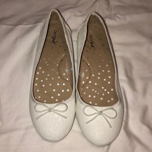 White ballet flats